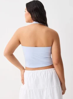 Heart charm halter cami