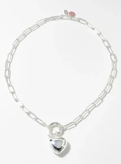 Heart paperclip-link chain