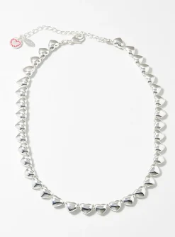 Heart silver necklace