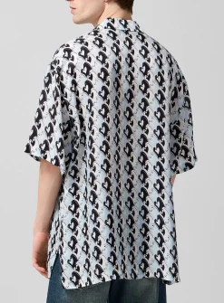 Hearts and horses flowy cabana shirt
