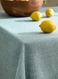 Heather blue jacquard tablecloth