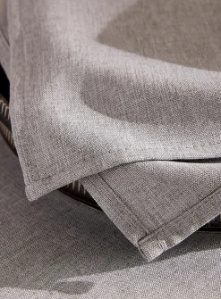 Heather grey jacquard napkins