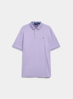 Heather lavender jersey polo