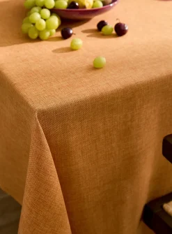Heather orange jacquard tablecloth