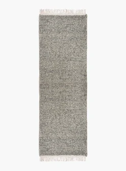 Heathered green artisanal hallway runner