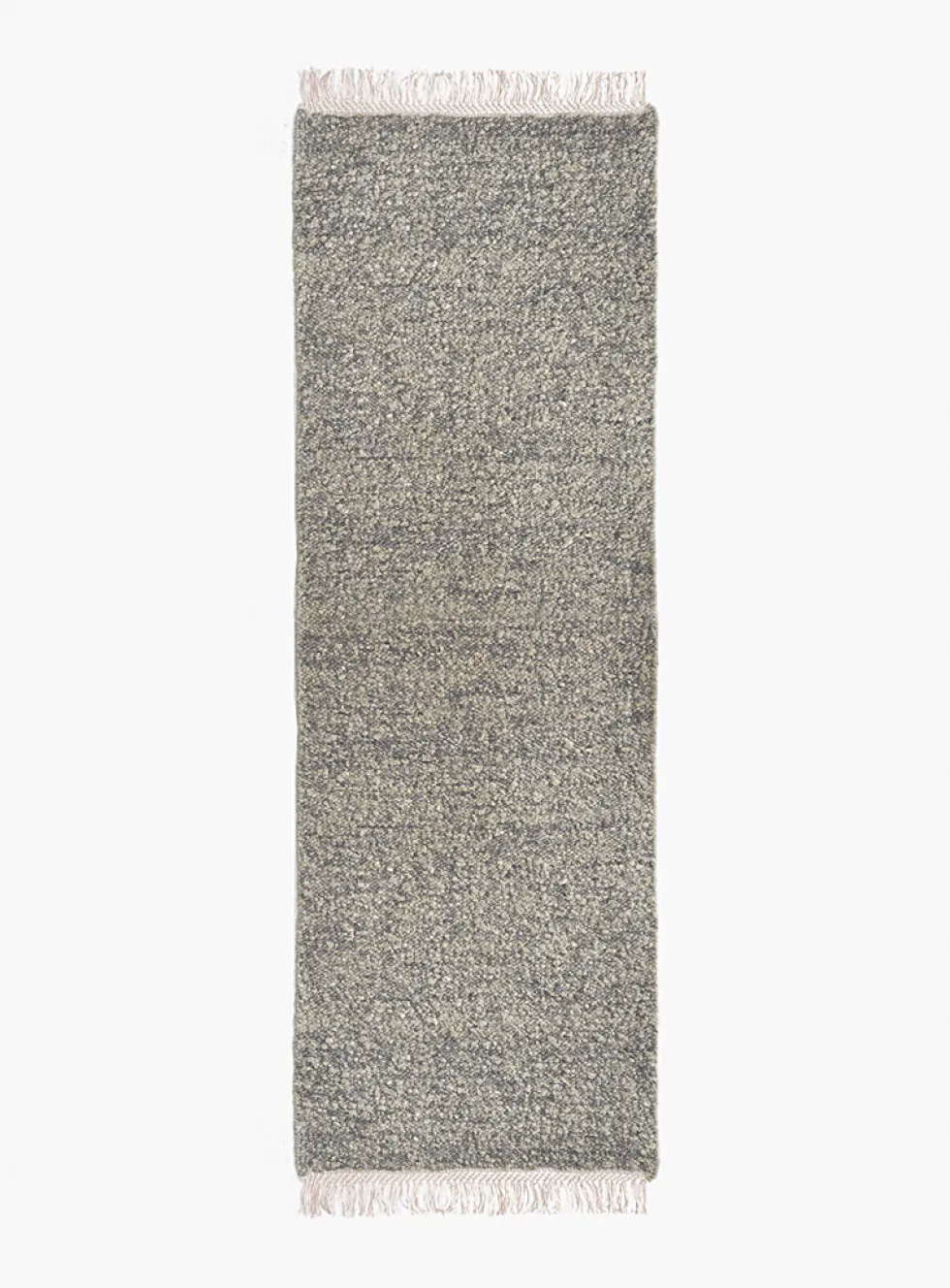 Heathered green artisanal hallway runner