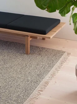 Heathered green artisanal rug