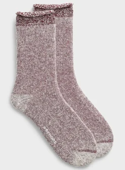 Heathered thick knit socks