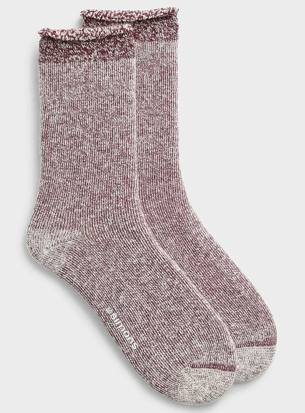 Heathered thick knit socks