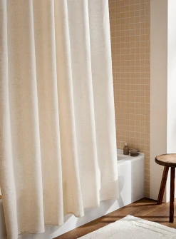 Heathered touch of linen shower curtain