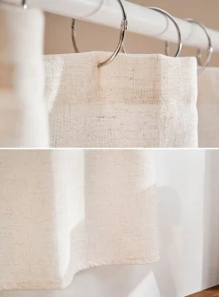 Heathered touch of linen shower curtain