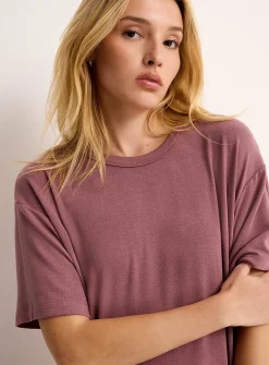 Heavy drape long loose nightgown