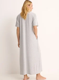 Heavy drape long loose nightgown