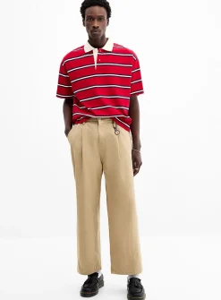 Heavy twill pleated pant