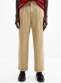 Heavy twill pleated pant