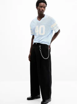 Heavy twill pleated pant