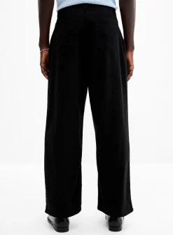 Heavy twill pleated pant