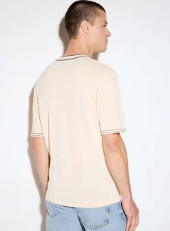 Henley V-neck sweater