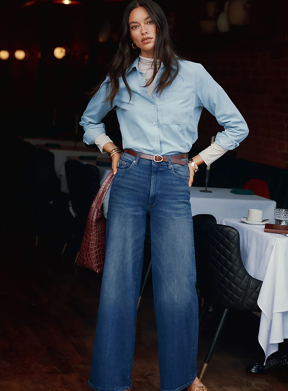 Hepburn medium-indigo jean