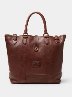 Heritage leather tote bag