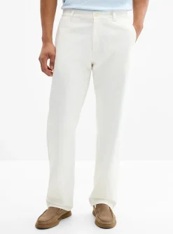 Herringbone weft beige pant