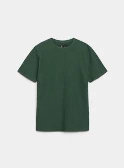 Herringbone-textured T-shirt