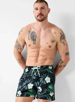 Hibiscus forest swim trunk