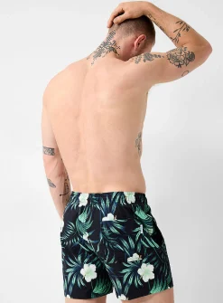 Hibiscus forest swim trunk