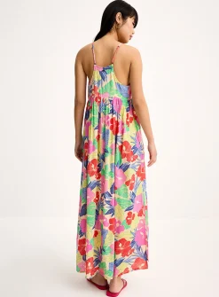 Hibiscus loose maxi dress