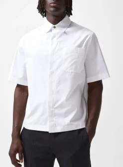 Hidden buttons boxy-fit shirt