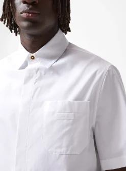 Hidden buttons boxy-fit shirt