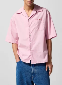 Hidden logo camp shirt