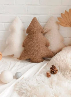 High-pile fleece fir cushion