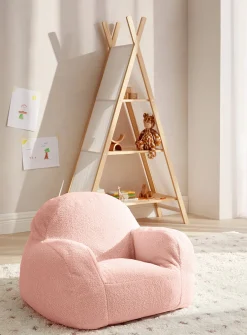 High-pile fleece mini chair