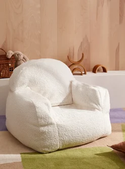 High-pile fleece mini chair
