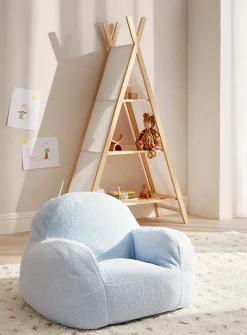 High-pile fleece mini chair