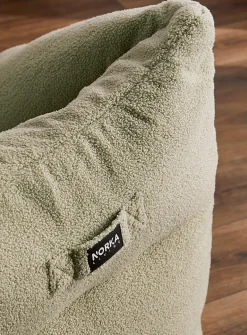High-pile fleece structured beanbag chair