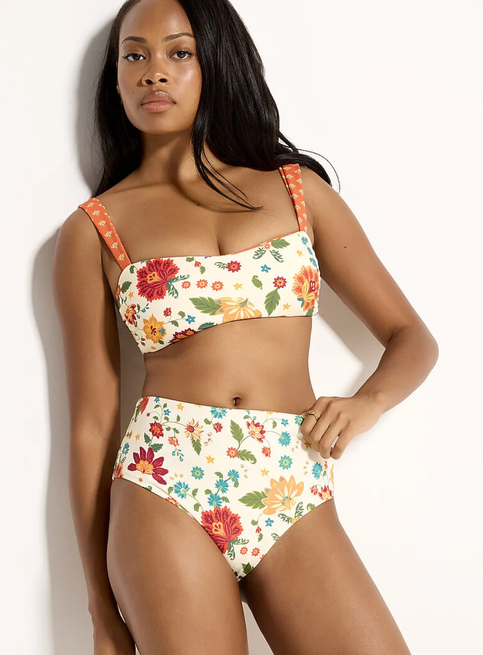 High-rise bikini bottom