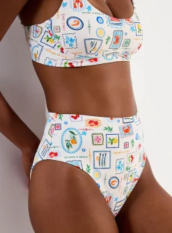 High-rise bikini bottom