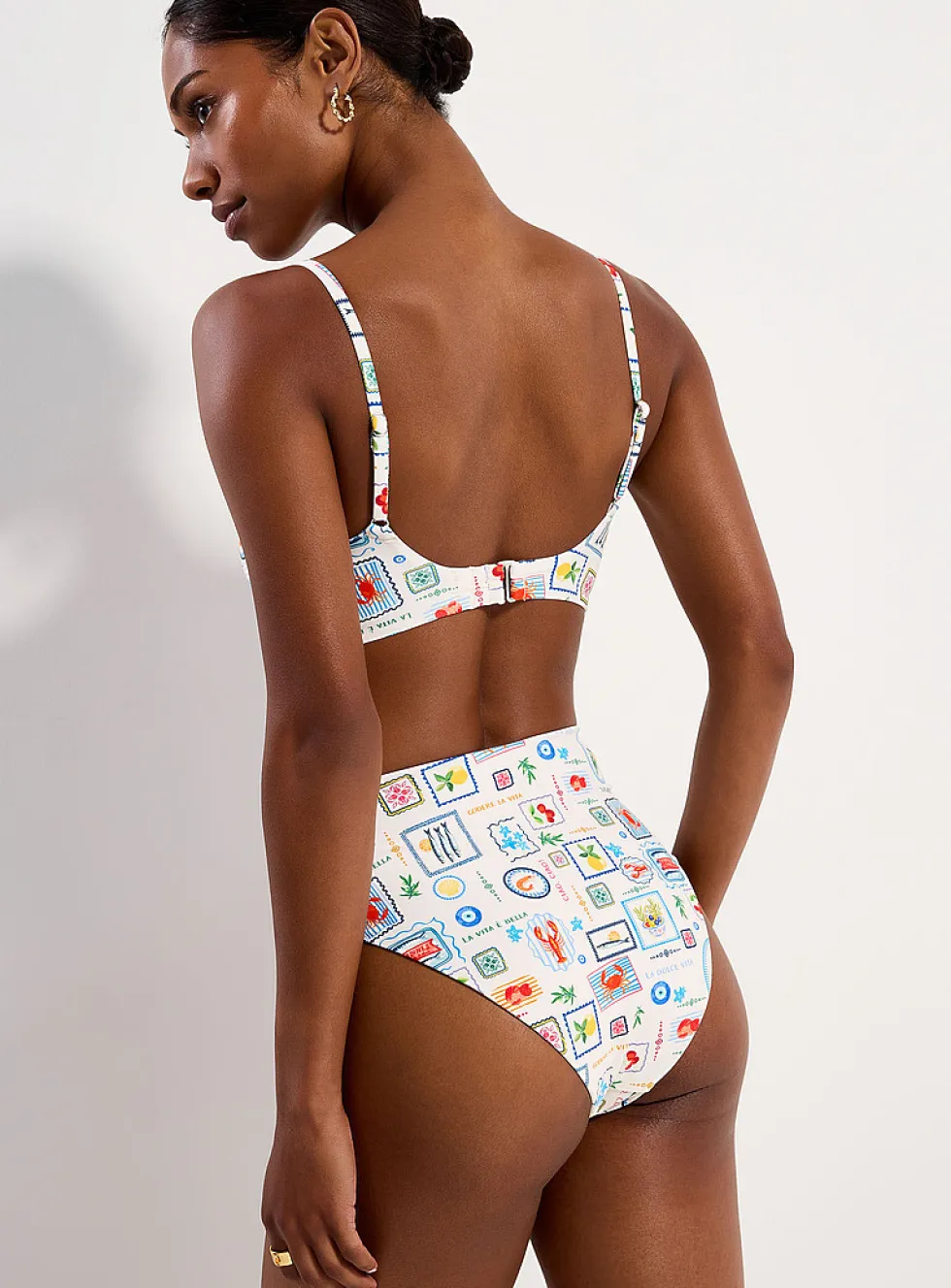 High-rise bikini bottom