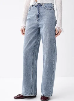 High-rise wide-leg jean