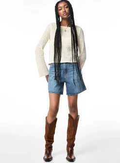 High-rise wide-leg short