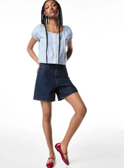 High-rise wide-leg short