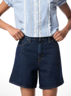 High-rise wide-leg short