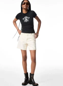 High-rise wide-leg short
