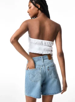 High-rise wide-leg short