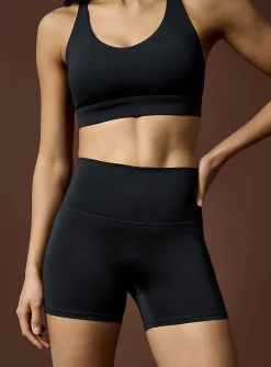 High-waist ultra-cropped bike short