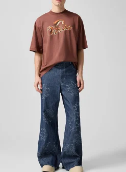 Holey suns loose chambray pant