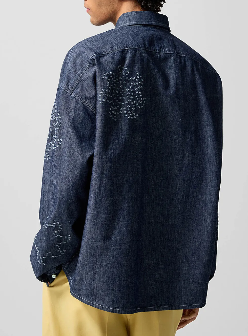 Holey suns loose chambray shirt