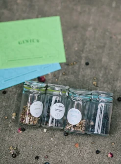 Homemade gin herbs